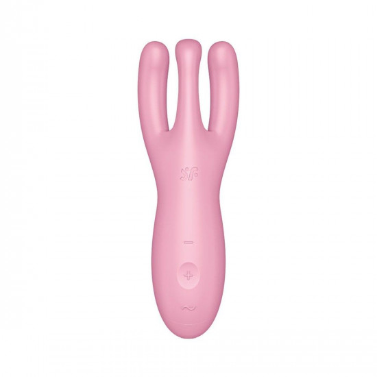 Кліторальний смарт вібратор Satisfyer Threesome 4 Pink з трьома пальчиками Кліторальний смарт вібратор Satisfyer Threesome 4 Pink з трьома пальчиками