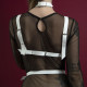 Портупея на груди Feral Feelings - Harness Bra, ліф, натуральна шкіра, колір білий Портупея на груди Feral Feelings - Harness Bra, ліф, натуральна шкіра, колір білий