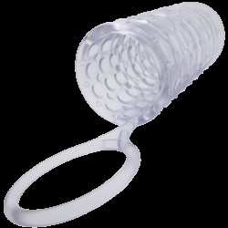 Насадка на член Dorcel Mr Reverse XL з кільцем для мошонки, стимулюючий рельєф