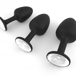 Анальна пробка Dorcel Geisha Plug Diamond XL з кулькою всередині, створює вібрації, макс діаметр 4,5