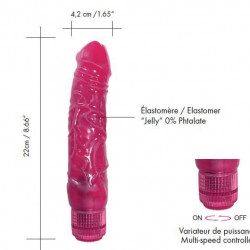 Фалоімітатор вібратор Dorcel Jelly Boy, діаметр 4,2см ТПЕ, плавне регулювання потужності вібрації