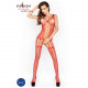 Бодістокінг Passion BS013 red, комбінезон, імітація панчіх і пояса Бодістокінг Passion BS013 red, комбінезон, імітація панчіх і пояса