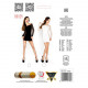 Бодістокінг Passion BS025 black, плаття-сітка, спущене плече, довгий рукав Бодістокінг Passion BS025 black, плаття-сітка, спущене плече, довгий рукав