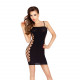 Бодістокінг Passion BS026 black, сукня-сітка на бретелях Бодістокінг Passion BS026 black, сукня-сітка на бретелях