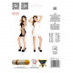 Бодістокінг Passion BS026 white, сукня-сітка на бретелях Бодістокінг Passion BS026 white, сукня-сітка на бретелях