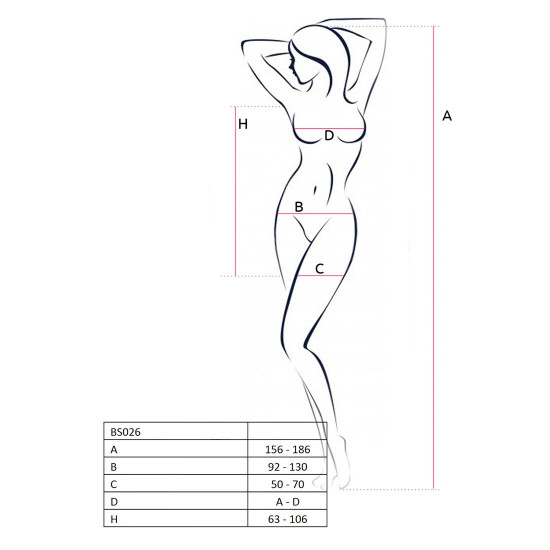 Бодістокінг Passion BS026 white, сукня-сітка на бретелях Бодістокінг Passion BS026 white, сукня-сітка на бретелях