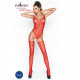 Бодістокінг Passion BS034 red, комбінезон, імітація боді і панчох Бодістокінг Passion BS034 red, комбінезон, імітація боді і панчох