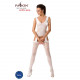 Бодістокінг Passion BS046 white, комбінезон з імітацією панчох Бодістокінг Passion BS046 white, комбінезон з імітацією панчох