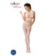 Бодістокінг Passion BS048 white, комбінезон, імітація колгот та відкритого топа Бодістокінг Passion BS048 white, комбінезон, імітація колгот та відкритого топа