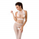 Бодістокінг Passion BS048 white, комбінезон, імітація колгот та відкритого топа Бодістокінг Passion BS048 white, комбінезон, імітація колгот та відкритого топа