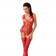 Бодістокінг Passion BS051 red, комбінезон, імітація панчох і боді Бодістокінг Passion BS051 red, комбінезон, імітація панчох і боді