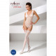 Бодістокінг Passion BS051 white, комбінезон, імітація панчох і боді Бодістокінг Passion BS051 white, комбінезон, імітація панчох і боді