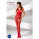 Бодістокінг Passion BS052 red, комбінезон, імітація корсета з підтяжками, панчох і трусиків Бодістокінг Passion BS052 red, комбінезон, імітація корсета з підтяжками, панчох і трусиків