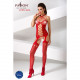 Бодістокінг Passion BS056 red, комбінезон, імітація панчох Бодістокінг Passion BS056 red, комбінезон, імітація панчох
