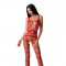 Бодістокінг Passion BS058 red, комбінезон, дуже повітряний