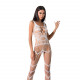 Бодістокінг Passion BS058 white, комбінезон, дуже повітряний Бодістокінг Passion BS058 white, комбінезон, дуже повітряний