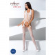 Бодістокінг Passion BS059 white, комбінезон, імітація панчох Бодістокінг Passion BS059 white, комбінезон, імітація панчох