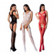 Бодістокінг Passion BS061 red, комбінезон, імітація панчох Бодістокінг Passion BS061 red, комбінезон, імітація панчох