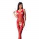 Бодістокінг Passion BS061 red, комбінезон, імітація панчох Бодістокінг Passion BS061 red, комбінезон, імітація панчох