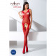 Бодістокінг Passion BS061 red, комбінезон, імітація панчох Бодістокінг Passion BS061 red, комбінезон, імітація панчох
