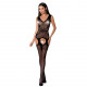 Бодістокінг Passion BS062 black, комбінезон, імітація панчох Бодістокінг Passion BS062 black, комбінезон, імітація панчох