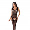 Сітчастий бодістокінг Passion BS062 One Size, Black, комбінезон, імітація панчіх, відкритий доступ