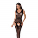 Бодістокінг Passion BS062 black, комбінезон, імітація панчох Бодістокінг Passion BS062 black, комбінезон, імітація панчох