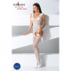 Бодистокинг Passion BS062 white, комбинезон, имитация чулок Бодистокинг Passion BS062 white, комбинезон, имитация чулок