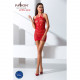 Бодистокинг Passion BS063 red, платье-сетка халтер Бодистокинг Passion BS063 red, платье-сетка халтер