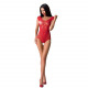 Бодистокинг Passion BS064 red, боди, закрытое плечо Бодистокинг Passion BS064 red, боди, закрытое плечо
