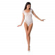 Бодистокинг Passion BS064 white, боди, закрытое плечо Бодистокинг Passion BS064 white, боди, закрытое плечо