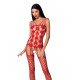 Бодістокінг Passion BS067 red, комбінезон, імітація панчох і топа на бретелях Бодістокінг Passion BS067 red, комбінезон, імітація панчох і топа на бретелях