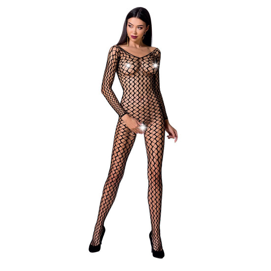 Бодістокінг Passion BS068 black, комбінезон, велика сітка, довгий рукав Бодістокінг Passion BS068 black, комбінезон, велика сітка, довгий рукав