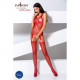 Бодістокінг Passion BS070 red, комбінезон, імітація панчох і ажурного топа Бодістокінг Passion BS070 red, комбінезон, імітація панчох і ажурного топа