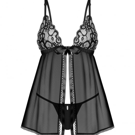Пеньюар і трусики Obsessive Blomentis babydoll & thong XS/S Пеньюар і трусики Obsessive Blomentis babydoll & thong XS/S