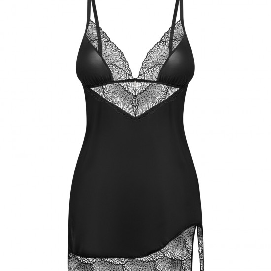 Пеньюар і трусики Obsessive Lobellis chemise & thong M/L Пеньюар і трусики Obsessive Lobellis chemise & thong M/L