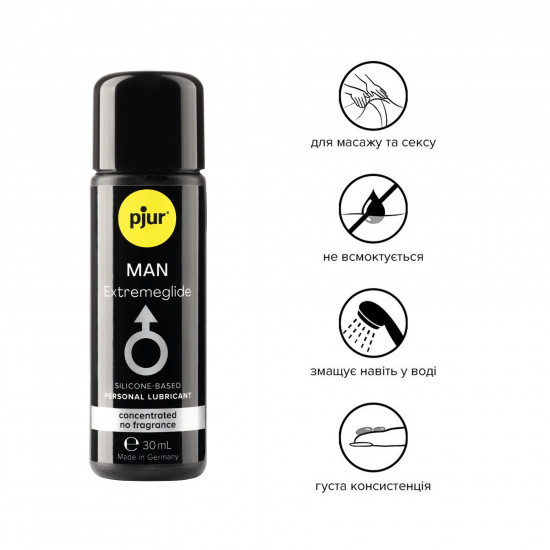 Густая силиконовая смазка pjur MAN Premium Extremeglide 30 мл с длительным эффектом, экономная