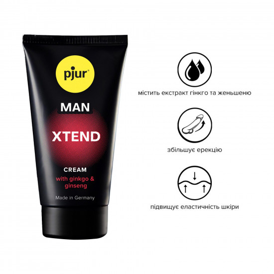 Крем для пениса стимулирующий pjur MAN Xtend Cream 50 ml, с экстрактом гинкго и женьшеня