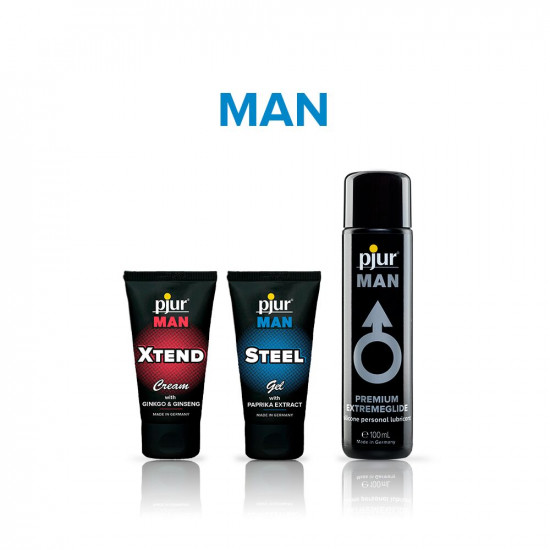 Гель для пеніса стимулювальний pjur MAN Steel Gel 50 ml з екстрактом паприки та ментолом Гель для пеніса стимулювальний pjur MAN Steel Gel 50 ml з екстрактом паприки та ментолом
