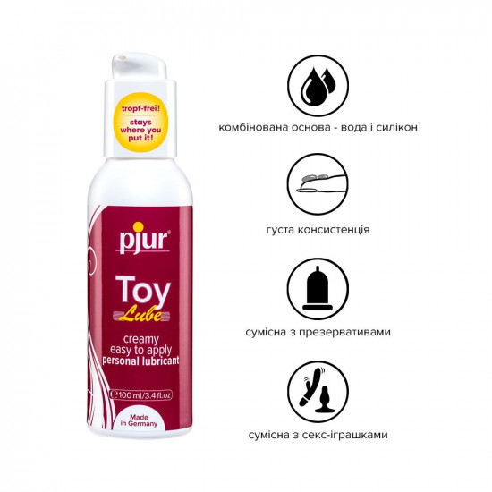 Крем-лубрикант для іграшок pjur Toy Lube (100 мл) на гібридній основі, не стікає Крем-лубрикант для іграшок pjur Toy Lube (100 мл) на гібридній основі, не стікає