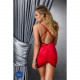 Сорочка приталена з відкритою спиною LENA CHEMISE red 4XL/5XL - Passion, трусики Сорочка приталена з відкритою спиною LENA CHEMISE red 4XL/5XL - Passion, трусики
