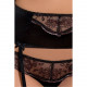 Комплект білизни BRIDA SET OpenBra black S/M - Passion Exclusive: трусики-танга, пояс, відкритий ліф Комплект білизни BRIDA SET OpenBra black S/M - Passion Exclusive: трусики-танга, пояс, відкритий ліф