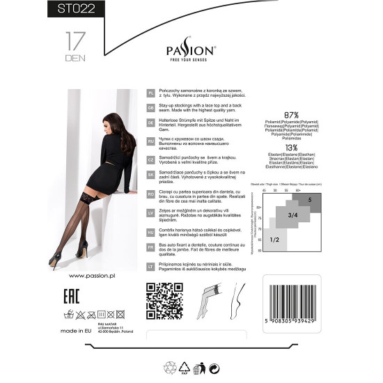 Панчохи ST022 3/4 nero - Passion Панчохи ST022 3/4 nero - Passion