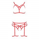 Комплект білизни MAGALI SET OpenBra red XXL/XXXL - Passion Exclusive: стрепи: ліф, трусики і пояс Комплект білизни MAGALI SET OpenBra red XXL/XXXL - Passion Exclusive: стрепи: ліф, трусики і пояс