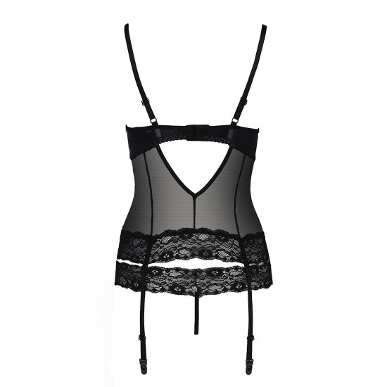 Корсет з відкритими грудьми NORTH CORSET black L/XL - Passion Exclusive, пажі, трусики, шнурівка Корсет з відкритими грудьми NORTH CORSET black L/XL - Passion Exclusive, пажі, трусики, шнурівка