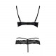 Комплект білизни NORTH SET black L/XL - Passion Exclusive: ліф і трусики з елементами під латекс Комплект білизни NORTH SET black L/XL - Passion Exclusive: ліф і трусики з елементами під латекс