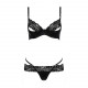 Комплект білизни NORTH SET black XXL/XXXL - Passion Exclusive: ліф і трусики з елементами під латекс Комплект білизни NORTH SET black XXL/XXXL - Passion Exclusive: ліф і трусики з елементами під латекс
