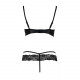 Комплект білизни NORTH SET black XXL/XXXL - Passion Exclusive: ліф і трусики з елементами під латекс Комплект білизни NORTH SET black XXL/XXXL - Passion Exclusive: ліф і трусики з елементами під латекс