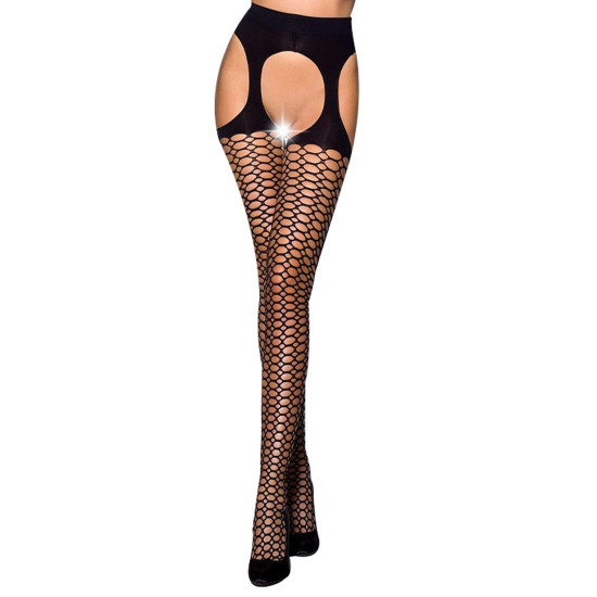 Еротичні колготки TIOPEN 004 nero 1/2 (fishnet 40 den) - Passion, імітація панчох і пояса Еротичні колготки TIOPEN 004 nero 1/2 (fishnet 40 den) - Passion, імітація панчох і пояса