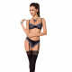 Комплект белья GISELE SET black L/XL - Passion Exclusive: лиф, трусики с пажами Комплект белья GISELE SET black L/XL - Passion Exclusive: лиф, трусики с пажами